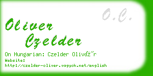 oliver czelder business card